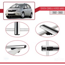 Toyota Corolla Verso (AR10) 2002-2003 Arası ile Uyumlu Basıc Model Ara Atkı Tavan Barı Gri