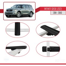 Apline Infiniti QX56 Z62 2011-2013 Arası ile Uyumlu Basıc Model Ara Atkı Tavan Barı Siyah