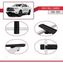 Great Wall Cannon 2019 ve Sonrası ile Uyumlu Basıc Model Ara Atkı Tavan Barı Siyah