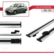 Fiat Palio Weekend 1996-2007 Arası ile Uyumlu Basıc Model Ara Atkı Tavan Barı Gri