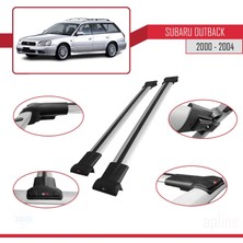 Subaru Outback 2000-2004 Arası ile Uyumlu Fly Model Ara Atkı Tavan Barı Gri