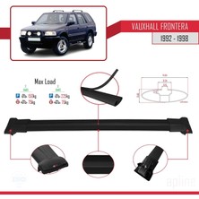 Vauxhall Frontera 1992-1998 Arası ile Uyumlu Fly Model Ara Atkı Tavan Barı Siyah