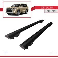 Apline Lexus Lx (J200) 2016 ve Sonrası ile Uyumlu Hook Model Anahtar Kilitli Ara Atkı Tavan Barı Siyah