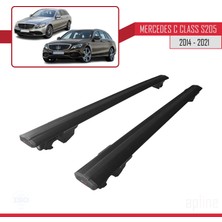 Mercedes C Class S205 2014-2021 Arası ile Uyumlu Hook Model Anahtar Kilitli Ara Atkı Tavan Barı Siyah