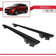 Mazda Cx-5 2012-2017 Arası ile Uyumlu Hook Model Anahtar Kilitli Ara Atkı Tavan Barı Siyah