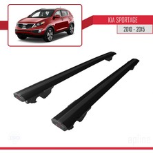 Kia Sportage (Sl) 2010-2015 Arası ile Uyumlu Hook Model Anahtar Kilitli Ara Atkı Tavan Barı Siyah