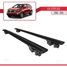 Kia Sportage (Sl) 2010-2015 Arası ile Uyumlu Hook Model Anahtar Kilitli Ara Atkı Tavan Barı Siyah