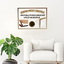 mixefor Puzzle Çerçevesi  260 Parça ve 500 Parça  48CM x 33 cm Renk Gümüş  Ön Yüzey Kırılmaz Antireflektif