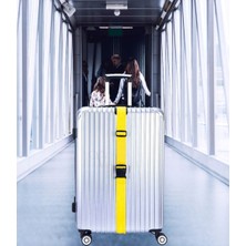 Balp 4 Adet Sarı Renk Valiz Bavul Emniyet Kemeri Bütün Valizlere Uyar En 4cm