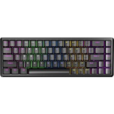 Rampage Rebel Siyah Low Profile Blue Switch Us Layout Rainbow Mekanik Gaming Oyuncu Klavye