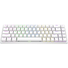 Rampage Rebel Beyaz Low Profile Blue Switch Us Layout Rainbow Mekanik Gaming Oyuncu Klavye