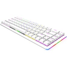 Rampage Rebel Beyaz Low Profile Blue Switch Us Layout Rainbow Mekanik Gaming Oyuncu Klavye