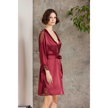 Pierre Cardin Saten Gecelik Sabahlık Pijama Takım Şort Takım 6'lı Gelin Çeyiz Seti