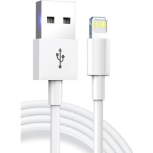 Sbz Sbz USB 2.1A  Şarj Kabloları Type-C -Mıcro - IPHONE 1 Metre - Beyaz Kablo