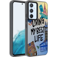 Voyo Samsung Galaxy A54 Seyahat Desenli Kılıf Çıkıtılı Kamera Voyo Kapak