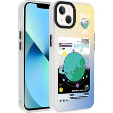 Voyo iPhone 13 Gezegen Desenli Kılıf Çıkıtılı Kamera Voyo Kapak