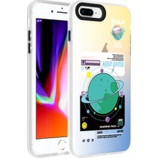 Voyo iPhone 7 Plus Gezegen Desenli Kılıf Çıkıtılı Kamera Voyo Kapak