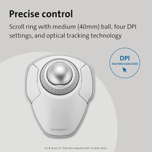 Kensington K70991WW Orbit Kablosuz Iztopu Mouse - Beyaz