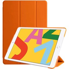 Case 4U Apple iPad 5 Air Tablet Kılıf Smart Cover Katlanabilir Standlı Tablet Akıllı Kapak Turuncu