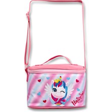 Famebag Famebag-Ümit Çanta Pembe Sevimli Unicorn Okul Çantası Beslenme ve Kalem Çantası Seti