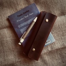 Mess Collection El Yapımı Hakiki & Gerçek Deri Yatay Kalemlik