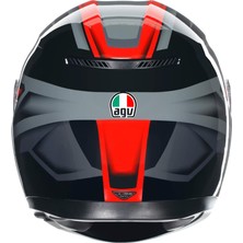 Agv K3 Compound Black Red Kapalı Kask