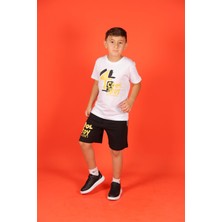 Marions 03-08 Yaş Erkek Çocuk Sarı-Beyaz Şortlu Takım
