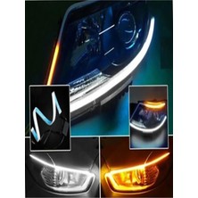Solarex Far Üstü Kayar LED Selamlamalı Sinyalli 60 cm Beyaz ve Turuncu Renk