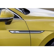 Otobestto Volkswagen Passat B8 - B8.5 R Line Çamurluk Çitası Logo 4 Parça