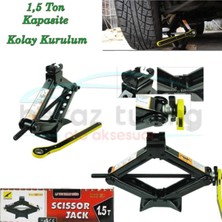 Universal Kriko Cırcırlı Renault Tip Kurba Akordion 1,5 Ton Kapasiteli