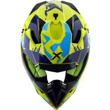 Axor X-Cross X1 Kask Neon Yellow Blue Gloss - Pinlock Dahil