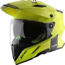 Axor X-Cross Dual Vizör Kask Neon Yellow Green