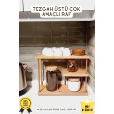 K&G Foot Rest Ahşap Mutfak Tezgah Üstü Organizer Mutfak Rafı Masaüstü Düzenleyici Dekoratif Raf Banyo Rafı