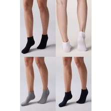 Nova Socks Unısex Premıum Dikişsiz Bambu Patik Çorap 4lü