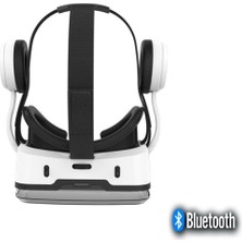 VR SHINECON G04BS Kulaklıklı Uyumlu Kablosuz Bluetooh Versiyon 3D Vr Gözlükleri 4.5-6.7 Inch