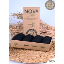 Nova Socks Bambu Erkek Soket Dikişsiz 4'lü Çorap Alpha Serisi