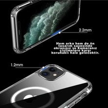 Royaleks Iphone 12 Pro Max Kılıf Kamera Lens Korumalı Magsafe Destekli Şeffaf Darbe Emici Sert Kapak