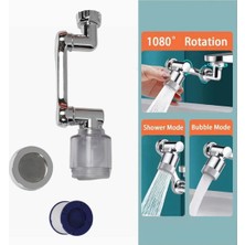Royaleks Filtreli Mutfak Banyo Musluk Başlığı 1080 Derece Dönebilen Fonksiyonel Evrensel Büyük Boy