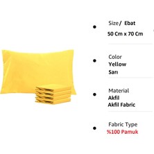 Zeren Home %100 Pamuklu 50X70 Yastık Kılıfı Pillow Case 3lü Paket