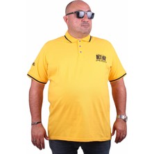 Moc Grande Mocgrande Büyük Beden Polo Yaka Tişört Ninety Seven 23417 Sarı