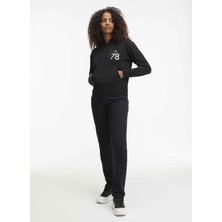 Calvin Klein Jeans Kapüşon Yaka Baskılı Siyah Kadın Sweatshırt J20J222171
