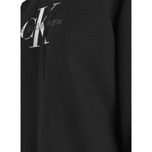 Calvin Klein Jeans Kapüşon Yaka Baskılı Siyah Kadın Sweatshırt J20J221335
