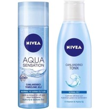 Nivea Aqua Sensation Yüz Temizleme Jeli 200 ml Canlandırıcı Yüz Tonik 200 ml