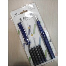 Jinhao Dolma Kalem Seti Opak Lacivert Renk Ef 0,38mm Uç Kalem+5 Kartuş Hediy