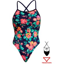 Funkita Tmt Full Bloom Kadın Antrenman Mayo, Sırt Bağlamalı