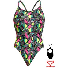 Funkita Db Dot Matrix Kadın Antrenman Mayo, Elmas Sırt