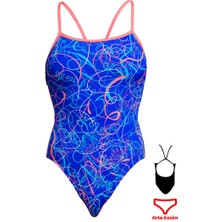 Funkita Ss Lashed Kadın Antrenman Mayo, Ince Askılı