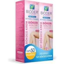 Bioder Tüy Dökücü Krem 100 ml Kadın İçin Hoş Kokulu Azaltıcı Etkili 2'li Paket