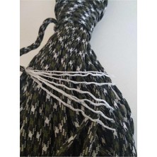 Paracord Dünyası Yeşil-Beyaz-Siyah Kamuflaj Desenli Paracord Bileklik Ipi 5 Metre