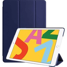 Case 4U Apple iPad 10.2 (8.nesil) Tablet Kılıf Smart Cover Katlanabilir Standlı Tablet Akıllı Kapak Lacivert